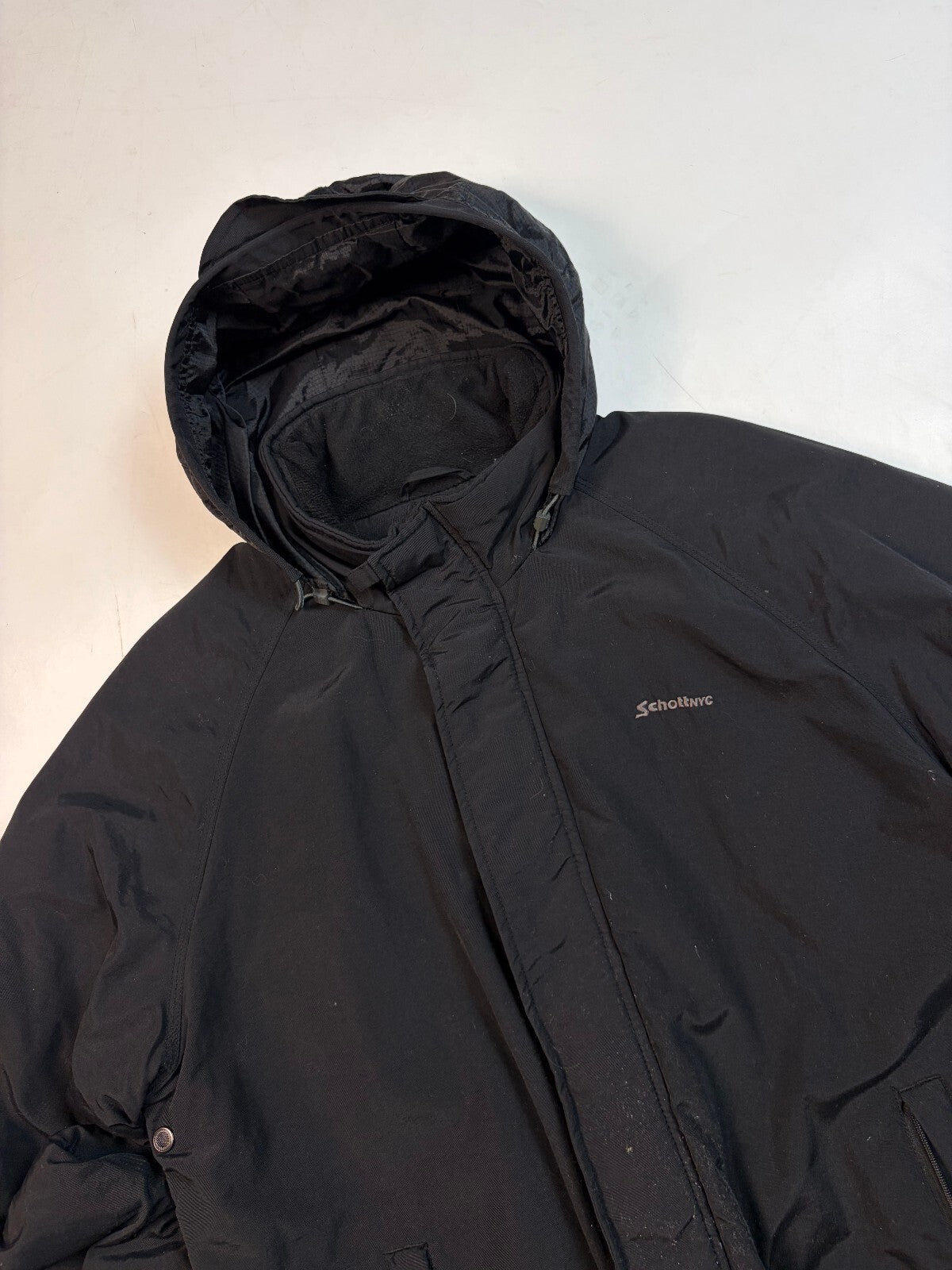 Vintage Schott NYC hooded insulated jacket (XL)