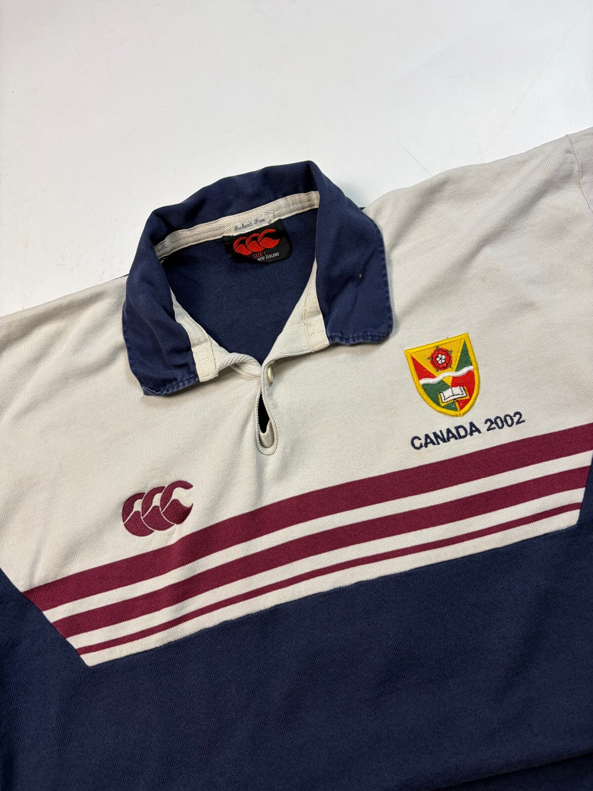Vintage Tudor Grange 2002 Canada tour Canterbury rugby union shirt (L)