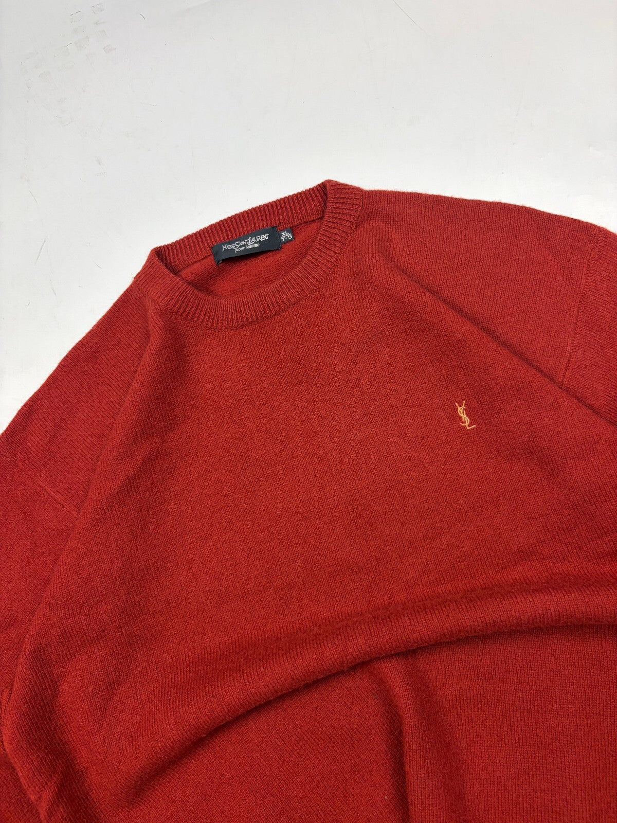 Vintage YSL Yves Saint Laurent wool knit sweater (XL)