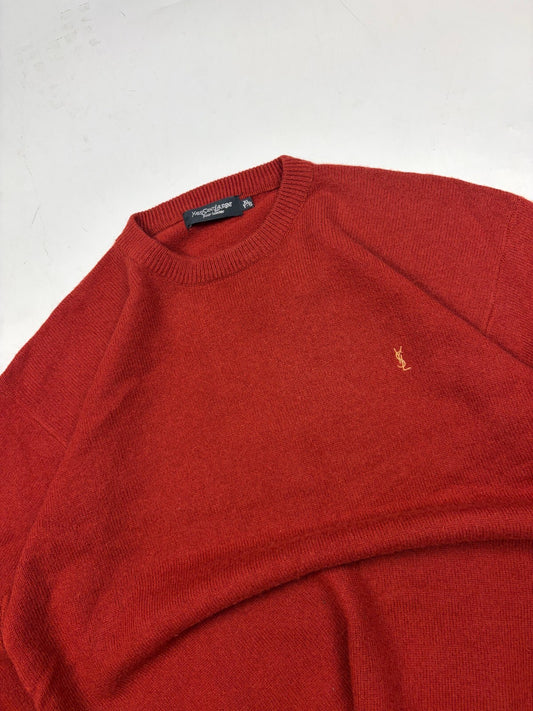Vintage YSL Yves Saint Laurent wool knit sweater (XL)
