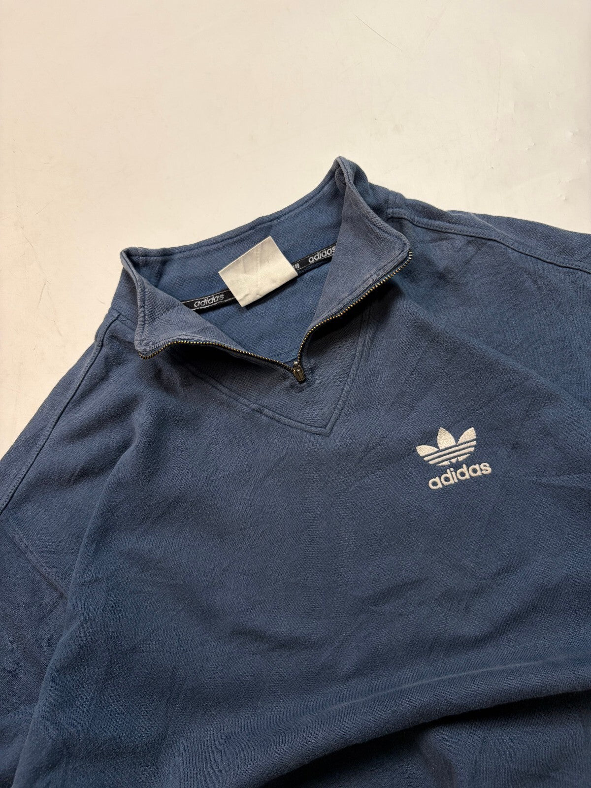 Vintage 90s Adidas originals quarter zip sweatshirt (M)