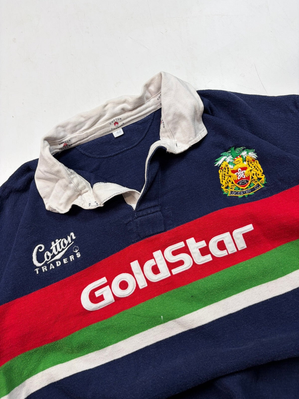Vintage Leicester Tigers 1996/97 Cotton Traders away rugby shirt (XL)