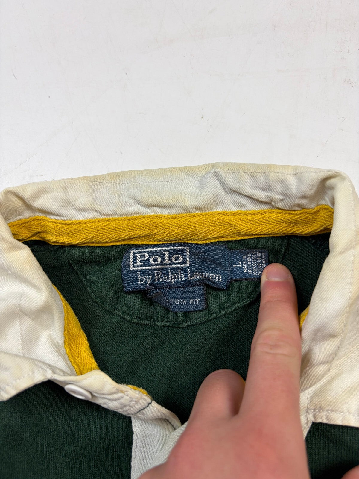 Vintage Ralph Lauren big pony rugby polo shirt (L)