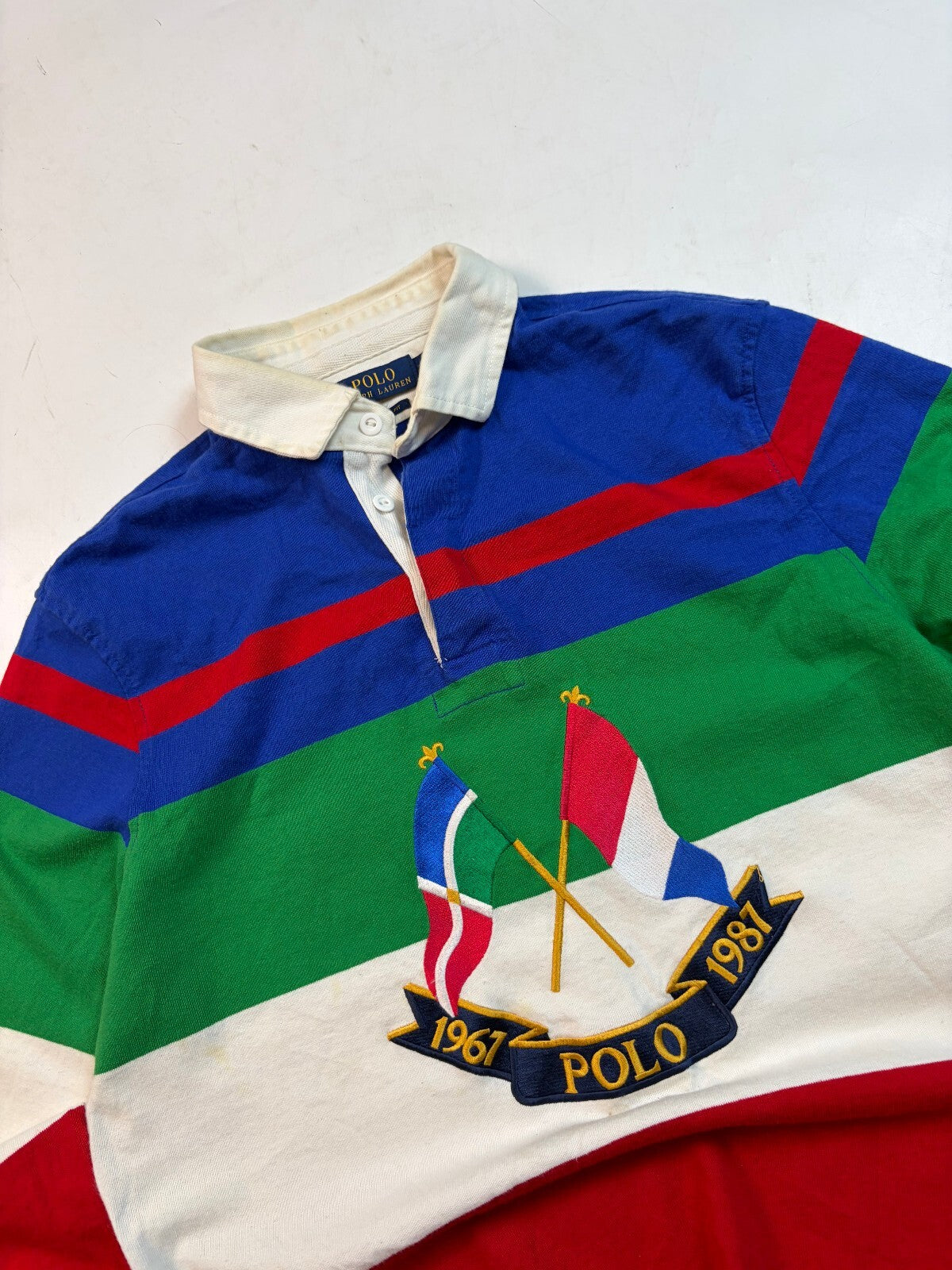Ralph Lauren cross flags rugby polo shirt (M)