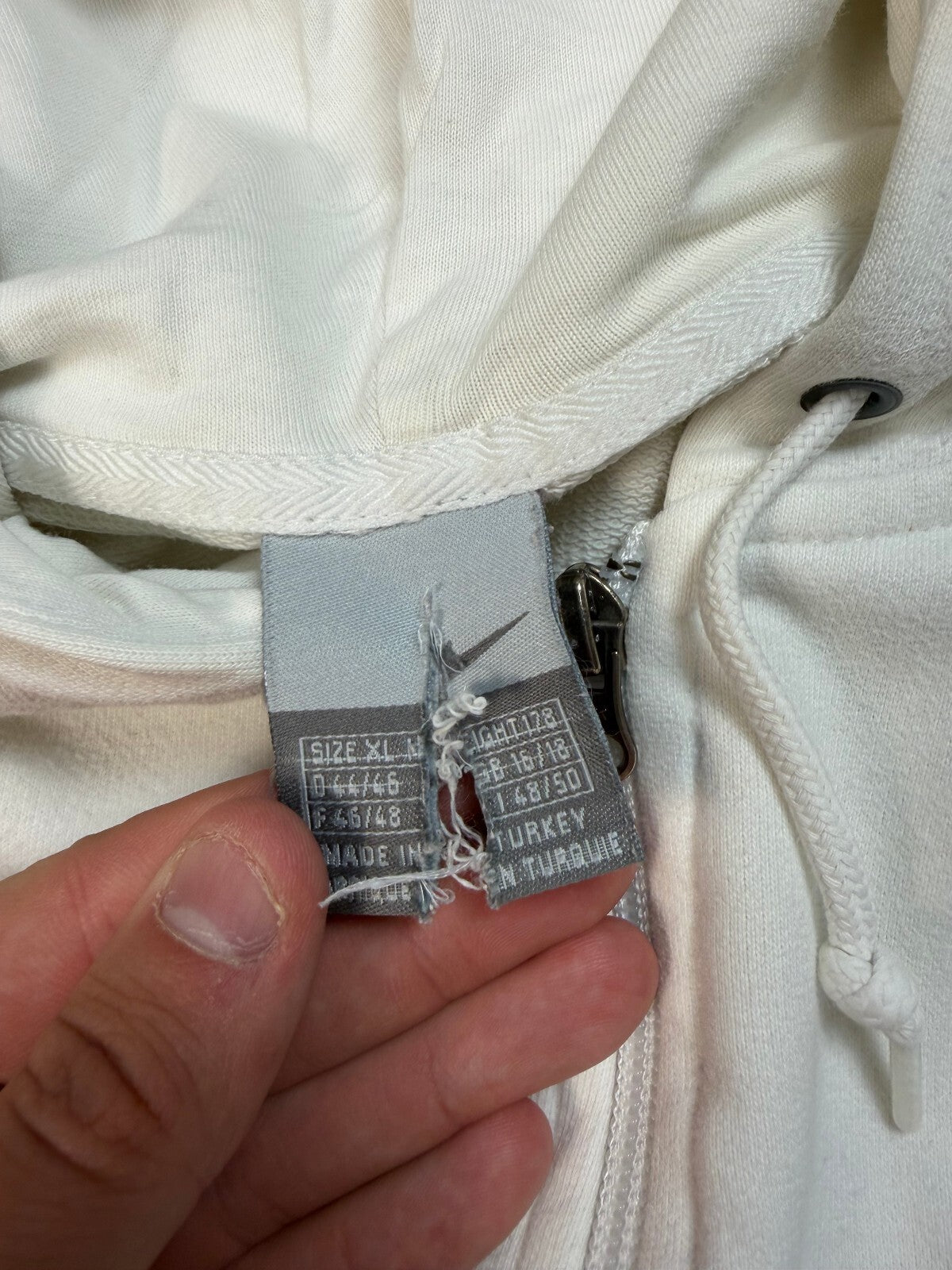Vintage Y2K Nike spell out zip up hoodie (XL)