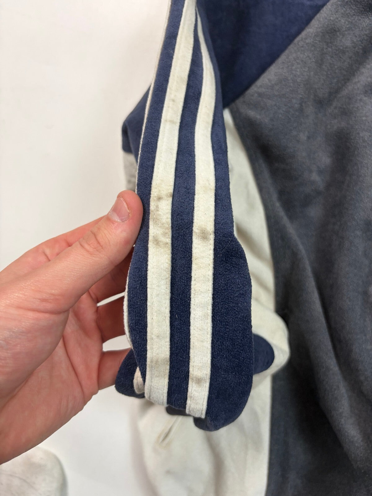 Vintage 90s adidas originals velour track top (L)