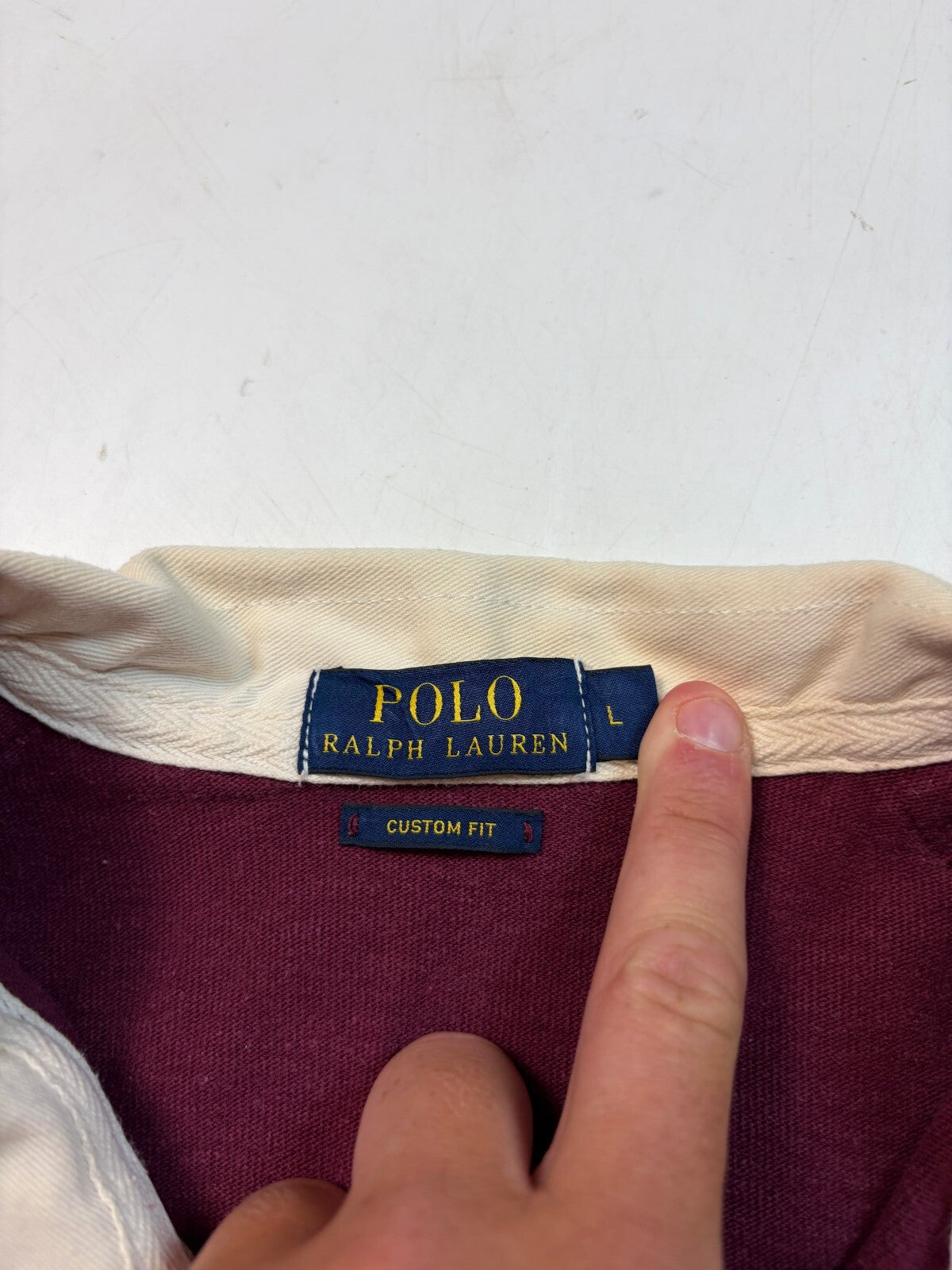 Ralph Lauren striped rugby polo shirt (L)