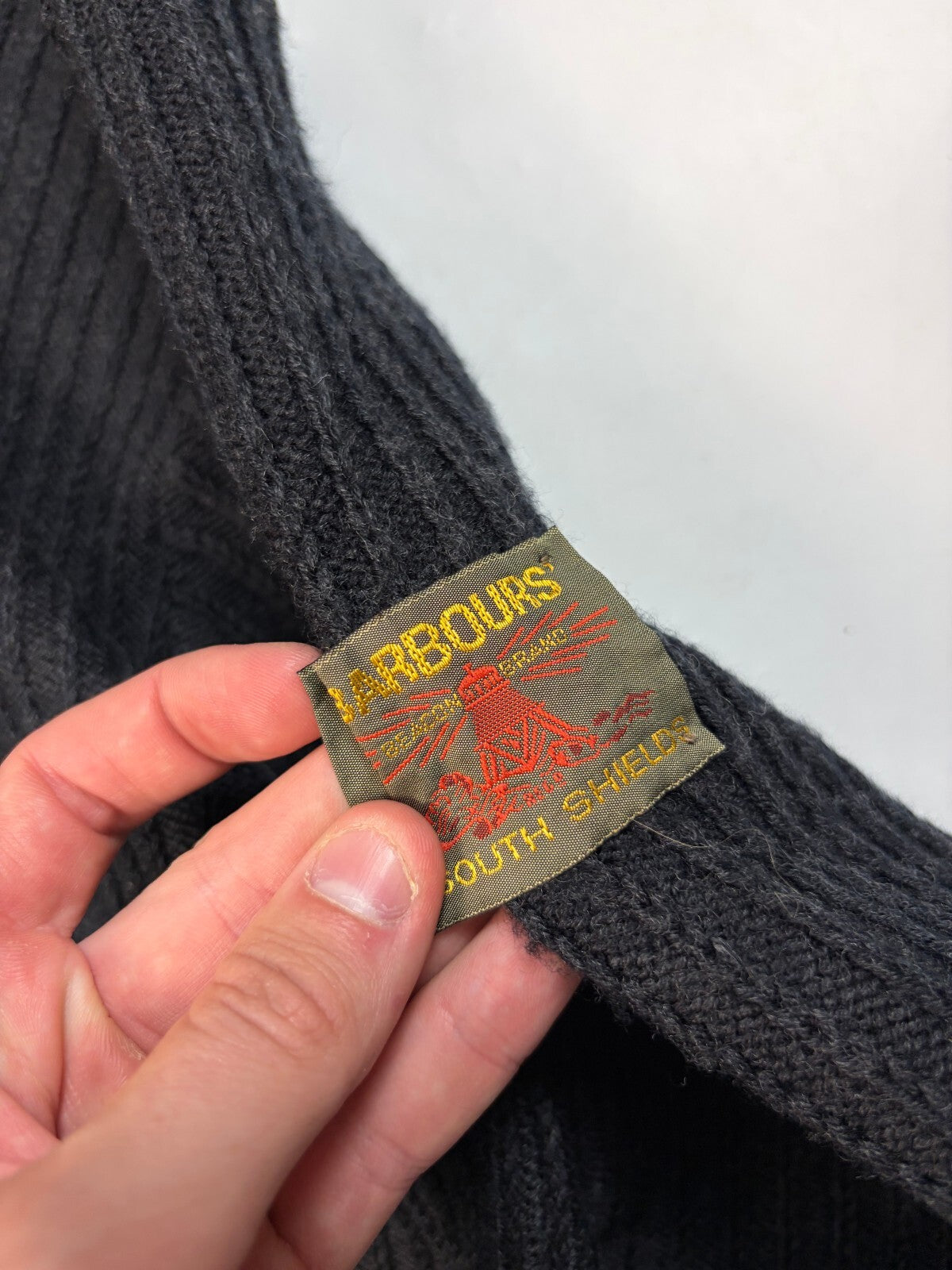 Vintage Sample Barbour boatman fisherman knit sweater (L)