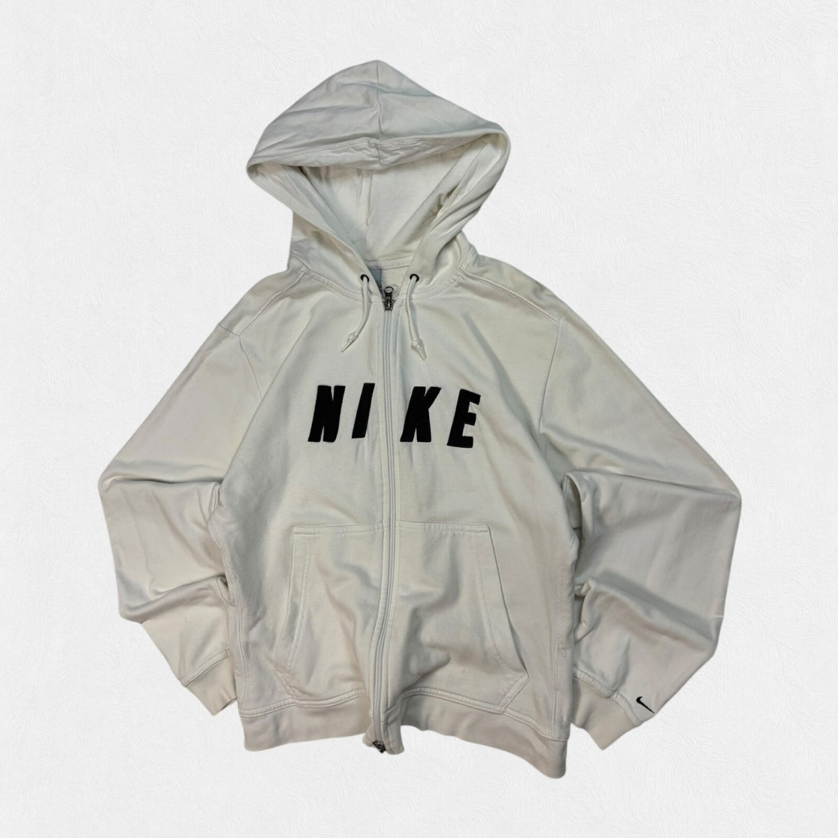 Vintage Y2K Nike spell out zip up hoodie (XL)