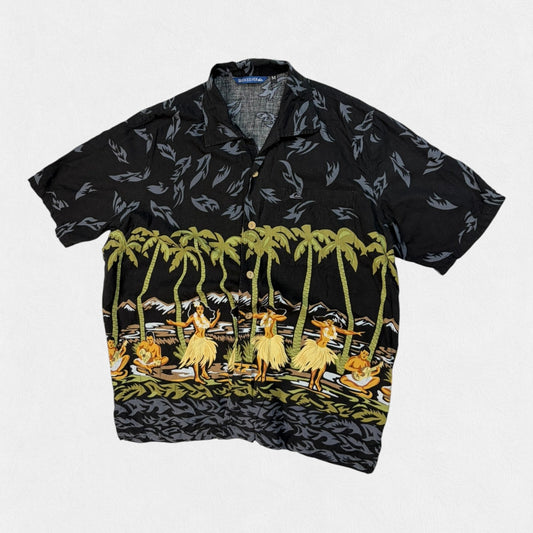 Vintage Y2K Quiksilver surfwear short sleeve shirt (M)