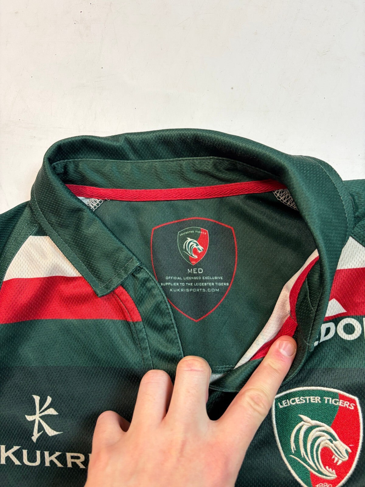 Leicester Tigers 2017/18 Kukri rugby shirt (M)