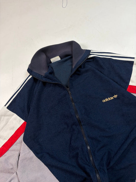 Vintage 80s adidas originals ventex velour track top (XL)