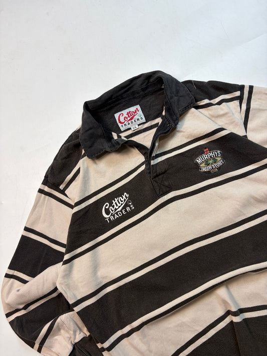 Vintage 90s Murphy's stout Cotton Traders rugby polo shirt (XL)