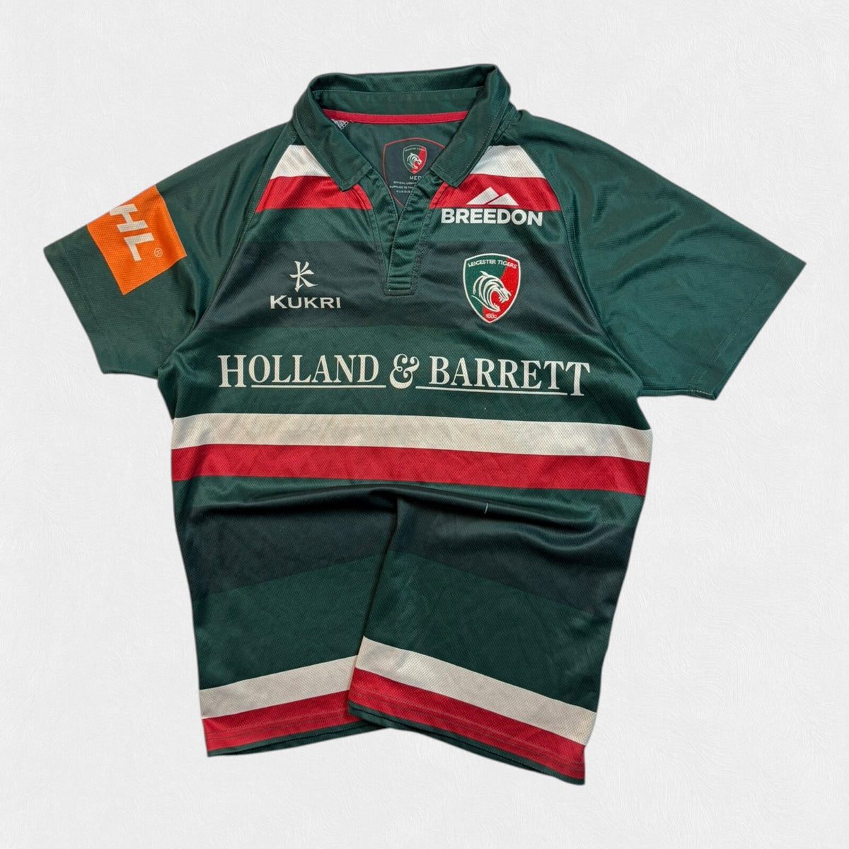 Leicester Tigers 2017/18 Kukri rugby shirt (M)