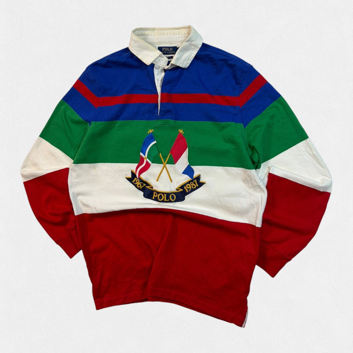 Ralph Lauren cross flags rugby polo shirt (M)