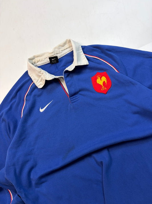 Vintage France 2001-03 Nike rugby union shirt blue (L)