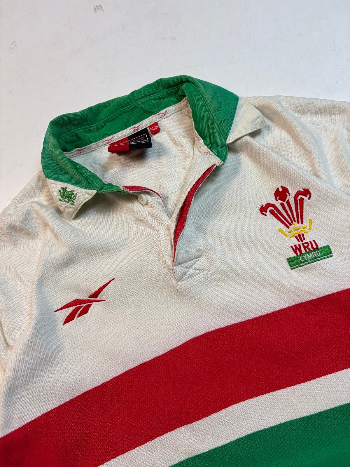 Vintage Wales 1999-01 Reebok away rugby union shirt (S)