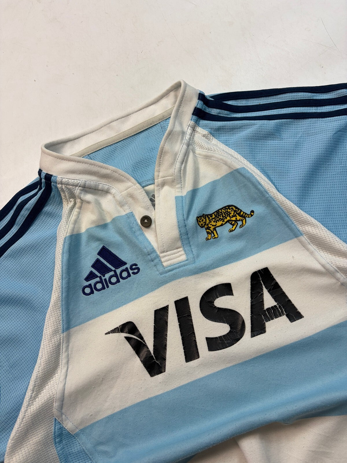 Vintage Argentina 2007/08 Adidas rugby union shirt (L)