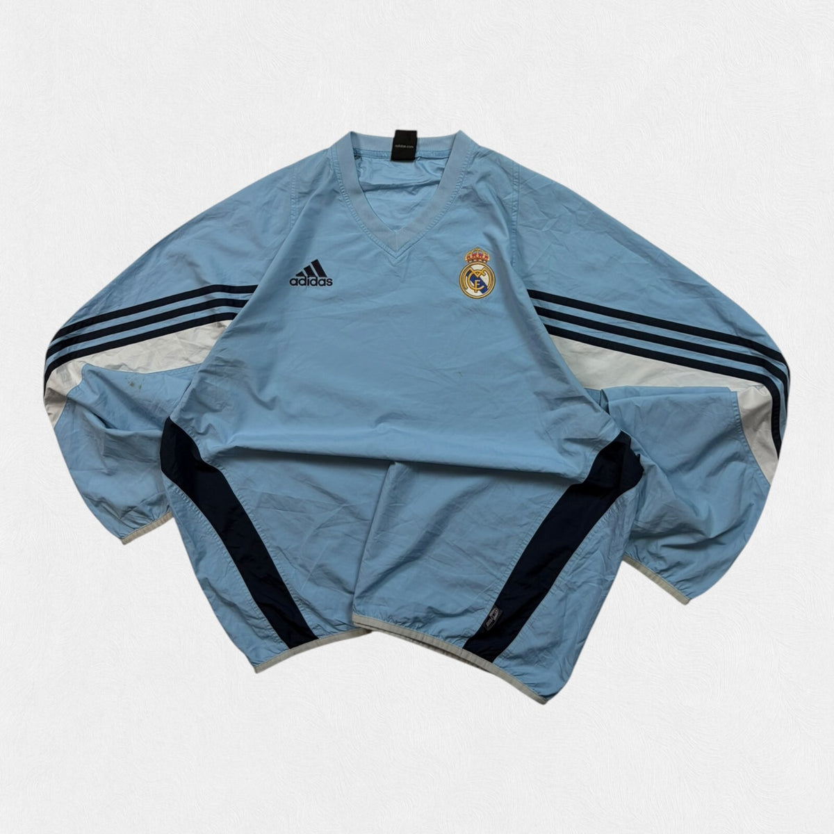 Vintage Real Madrid 2003/04 adidas football pullover windbreaker (L)