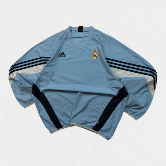 Vintage Real Madrid 2003/04 adidas football pullover windbreaker (L)