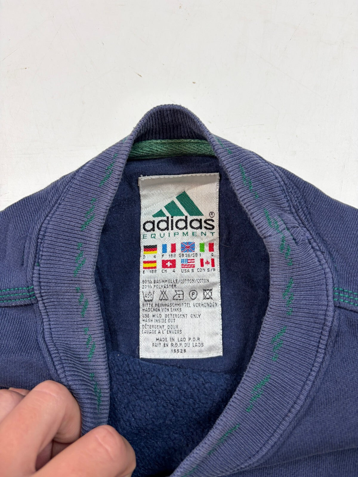 Vintage 90s adidas equipment centre logo sweatshirt (S)