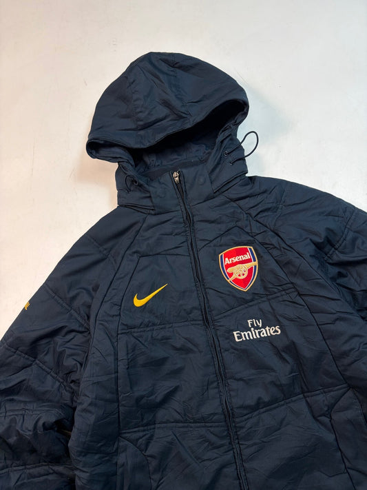Vintage Arsenal 2007/08 Nike football bench puffer jacket (S)