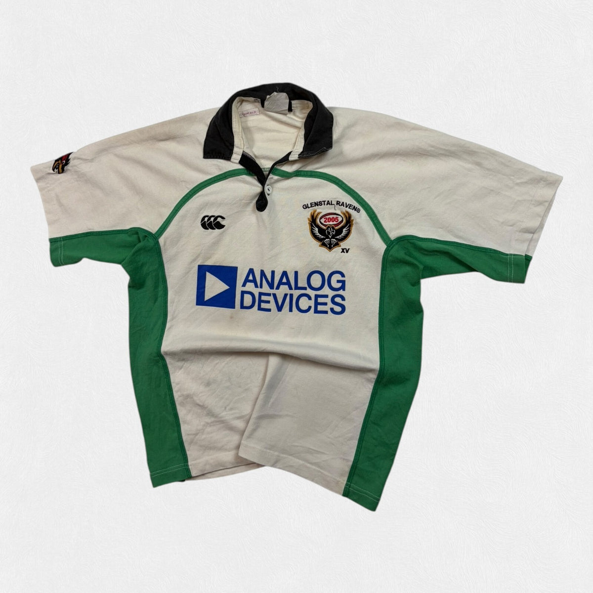 Vintage Glenstal Ravens 2005 match worn Canterbury rugby union shirt (S)