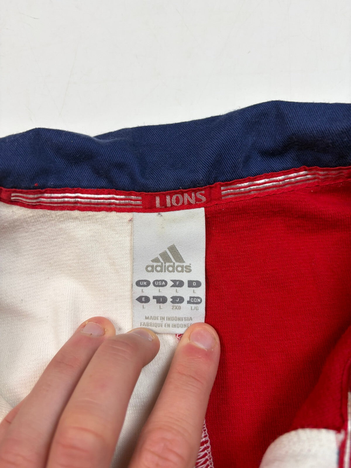 Vintage British & Irish Lions 2005 Adidas rugby union shirt (L)