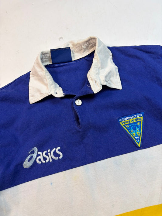 Vintage Warrington Wolves 2001/02 Asics rugby league shirt (S)