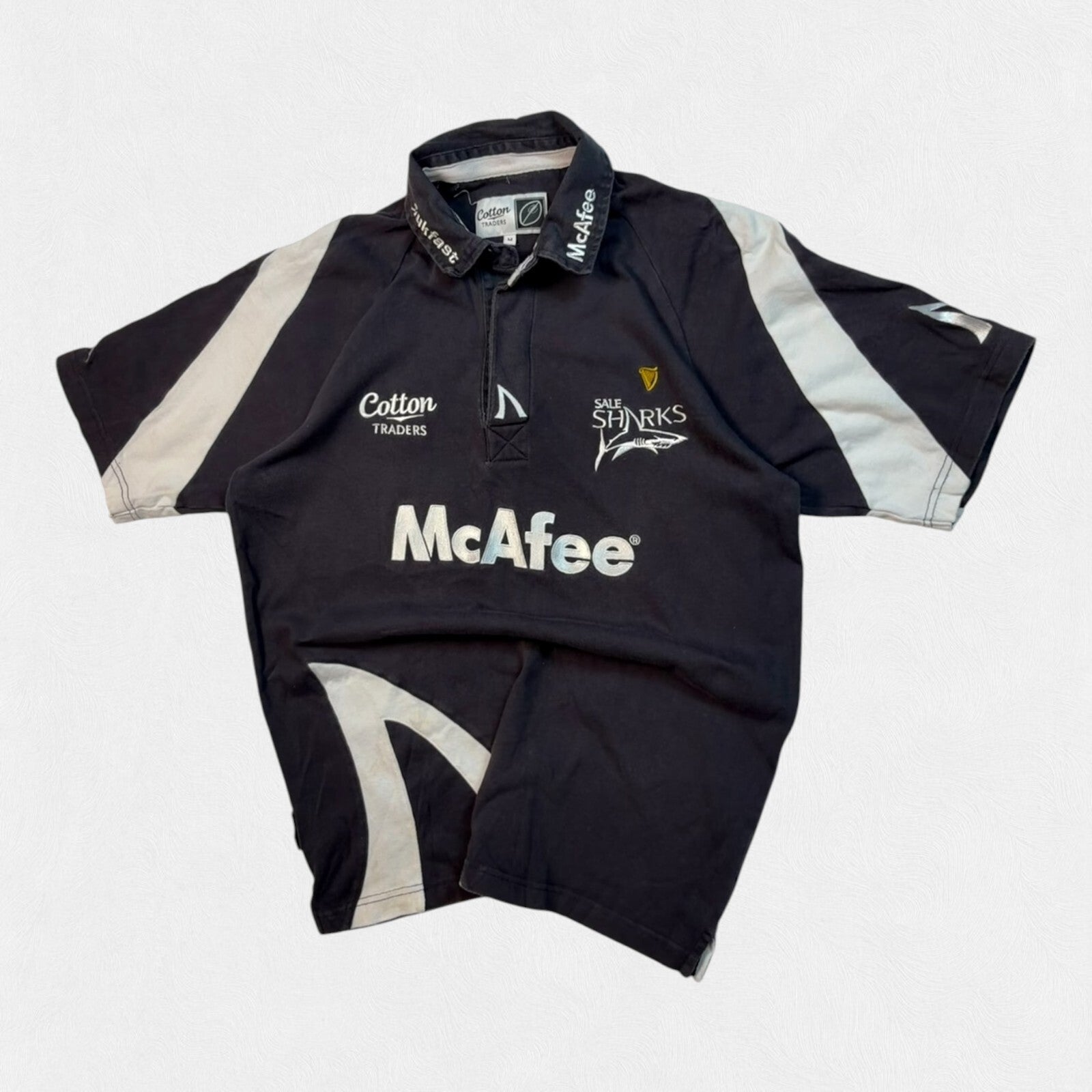 Vintage Sale Sharks 2008/09 Cotton Traders rugby union shirt (M)