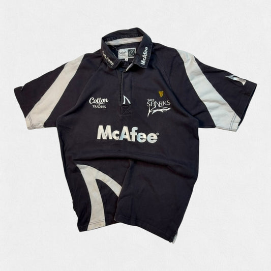 Vintage Sale Sharks 2008/09 Cotton Traders rugby union shirt (M)