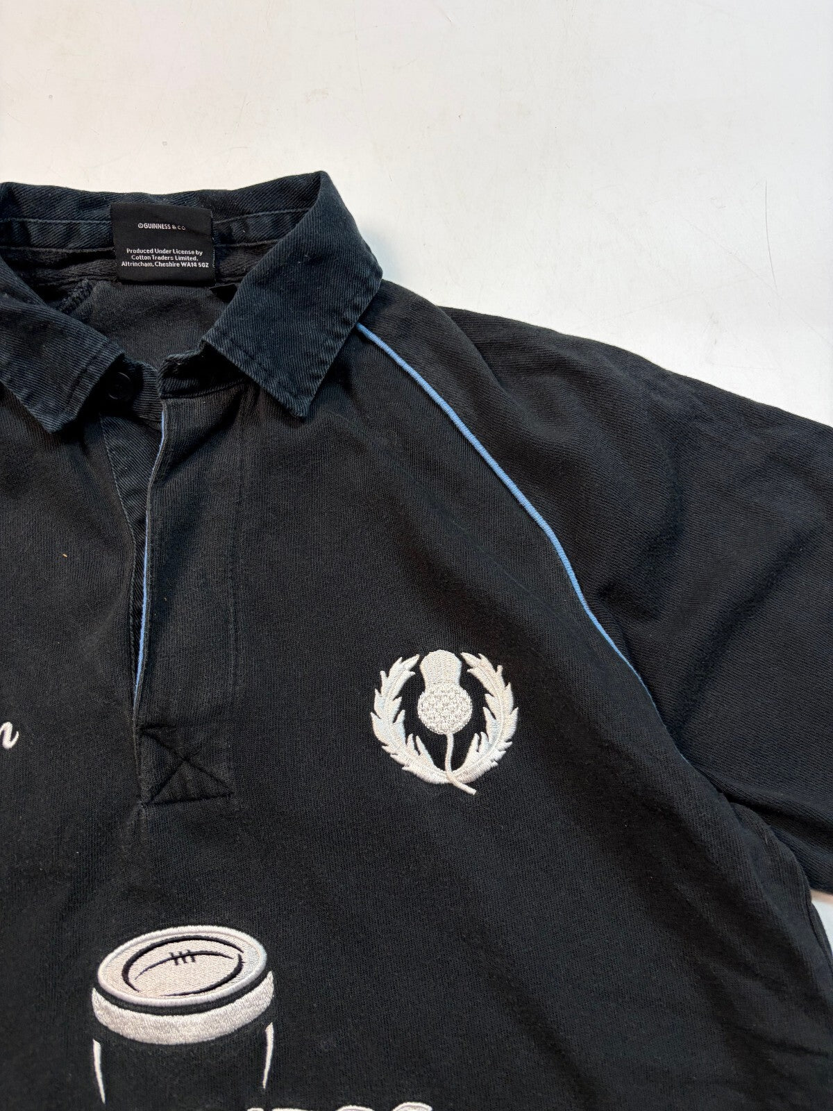 Vintage Scotland Guinness Cotton Traders rugby shirt (S)