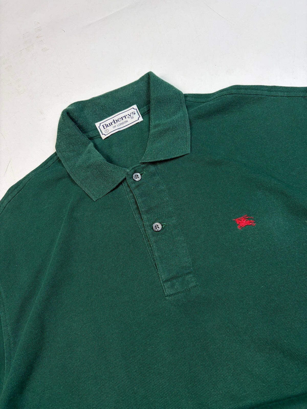 Vintage 90s Burberry short sleeve polo shirt (M)