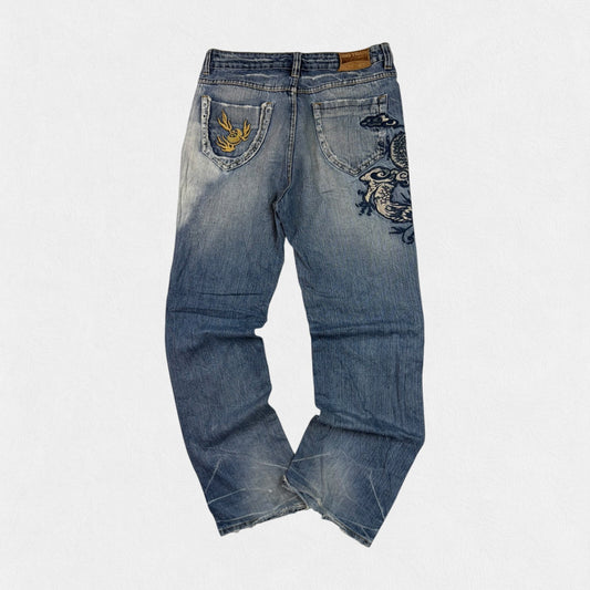 Vintage Y2K Big Train Japanese hip hop jeans (W34)