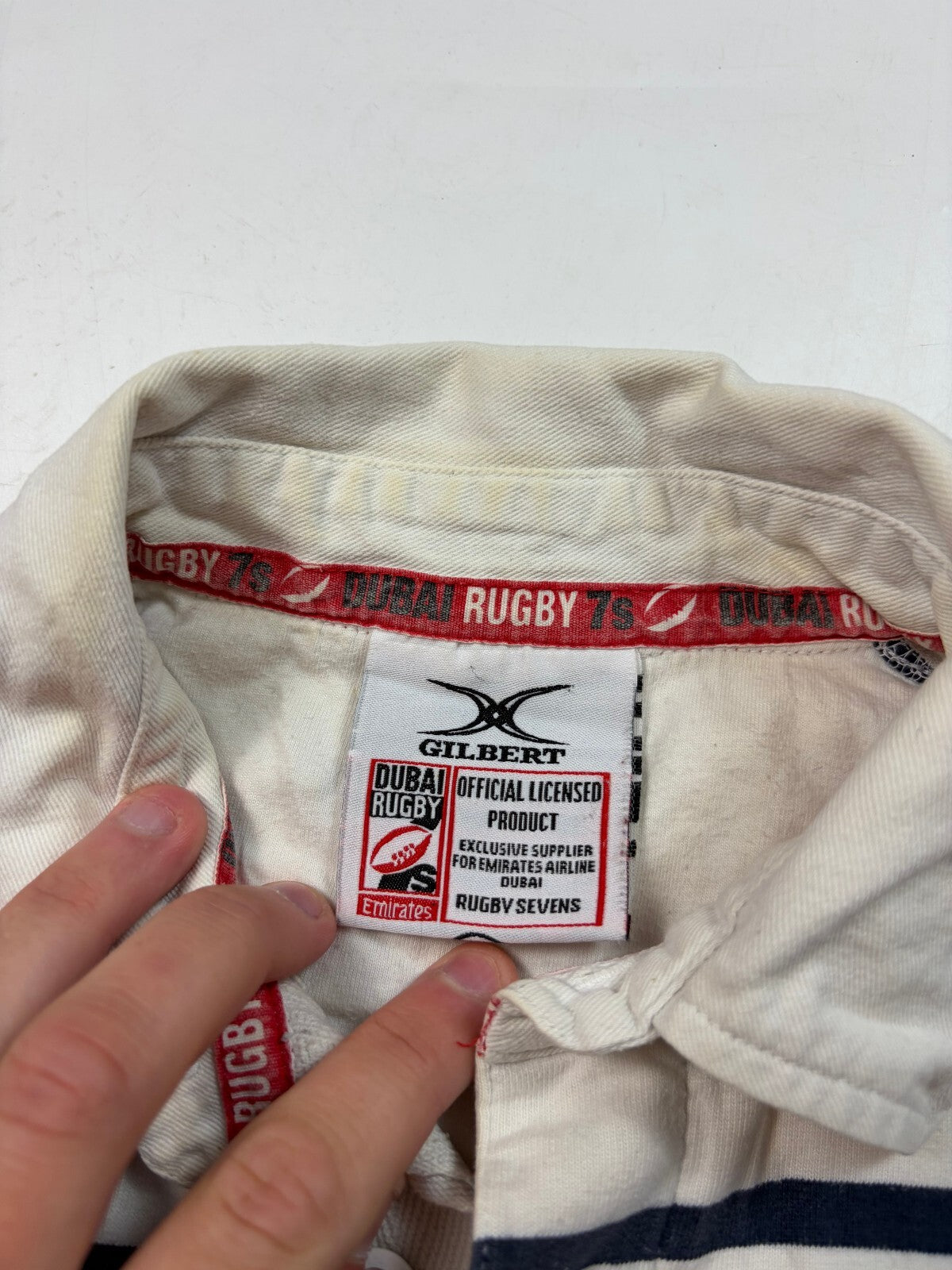 Vintage Dubai 7s Gilbert rugby shirt (M)