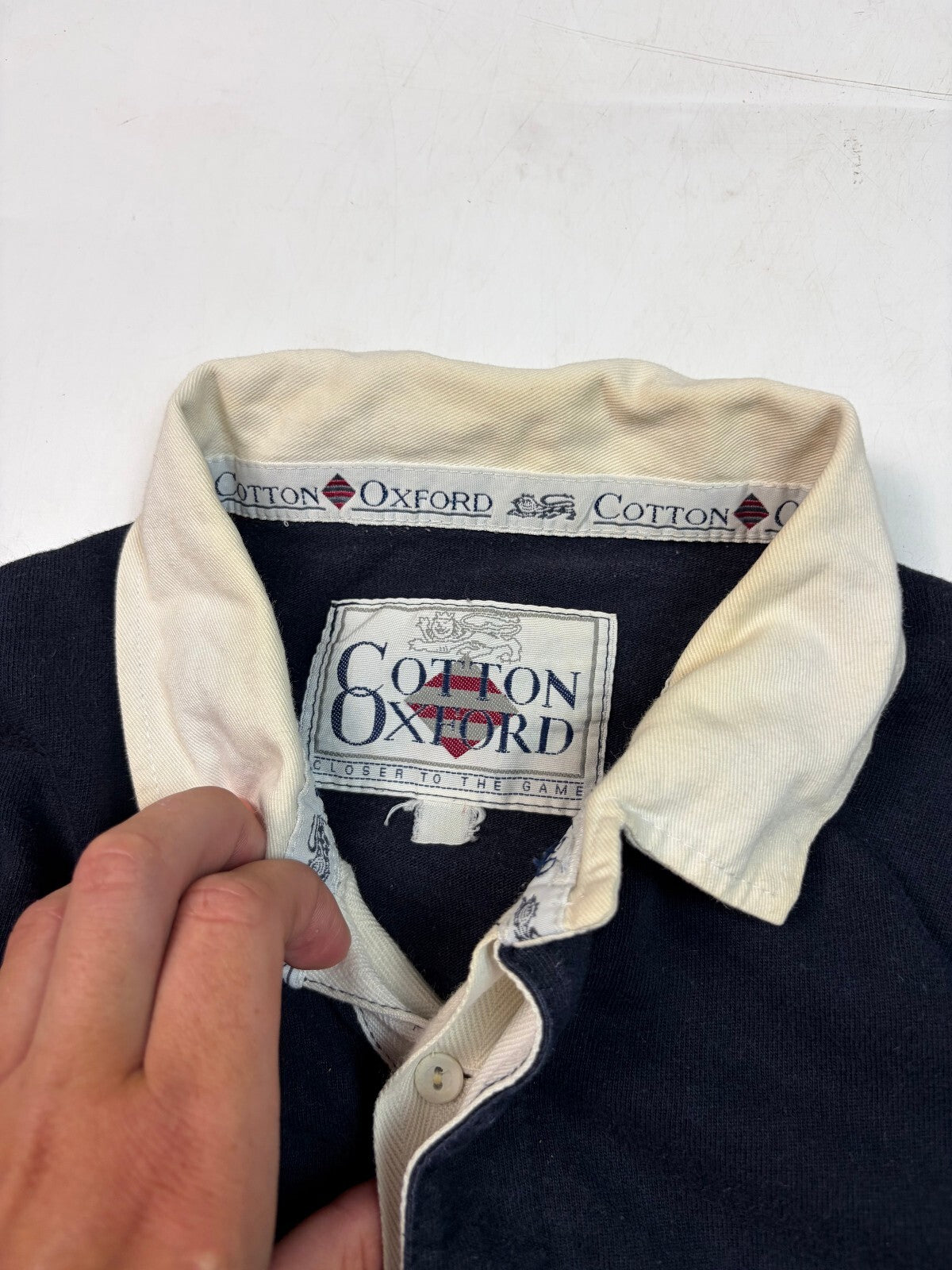 Vintage 90s Scotland Cotton Oxford rugby union shirt (XL)