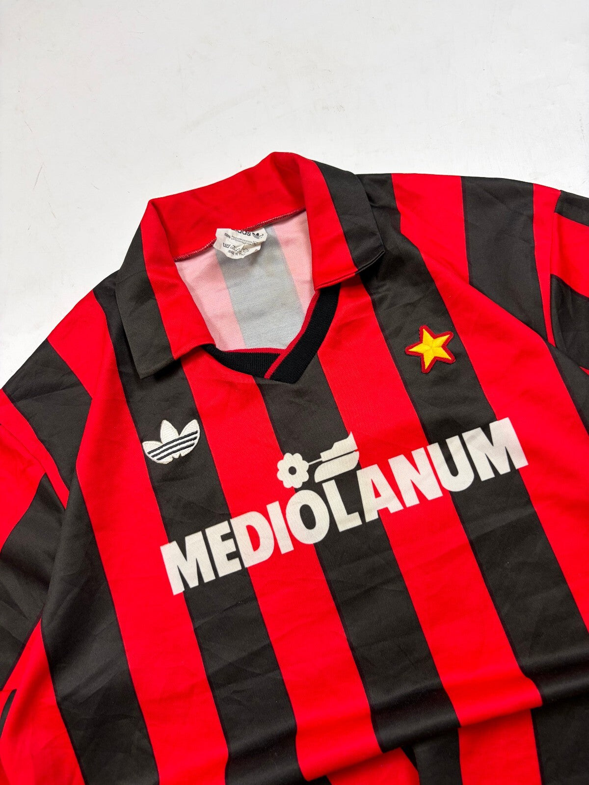 Vintage AC Milan 1991/92 Adidas long sleeve football shirt (XL)