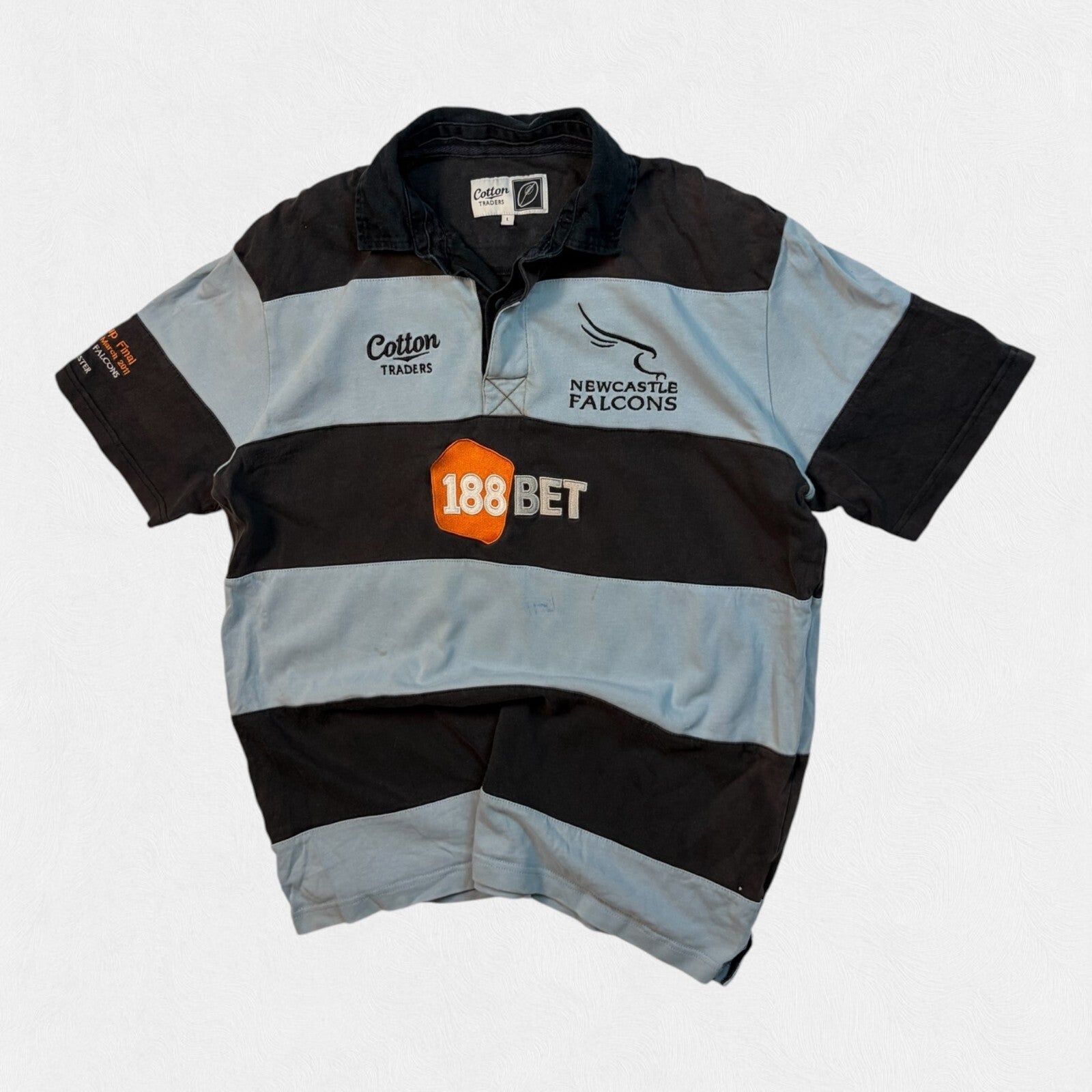 Vintage Newcastle Falcons 2010/11 Cotton Traders rugby shirt (L)