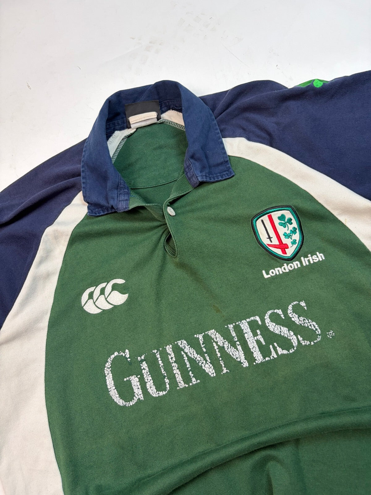 Vintage London Irish 2004/05 Canterbury Guinness rugby shirt (L)