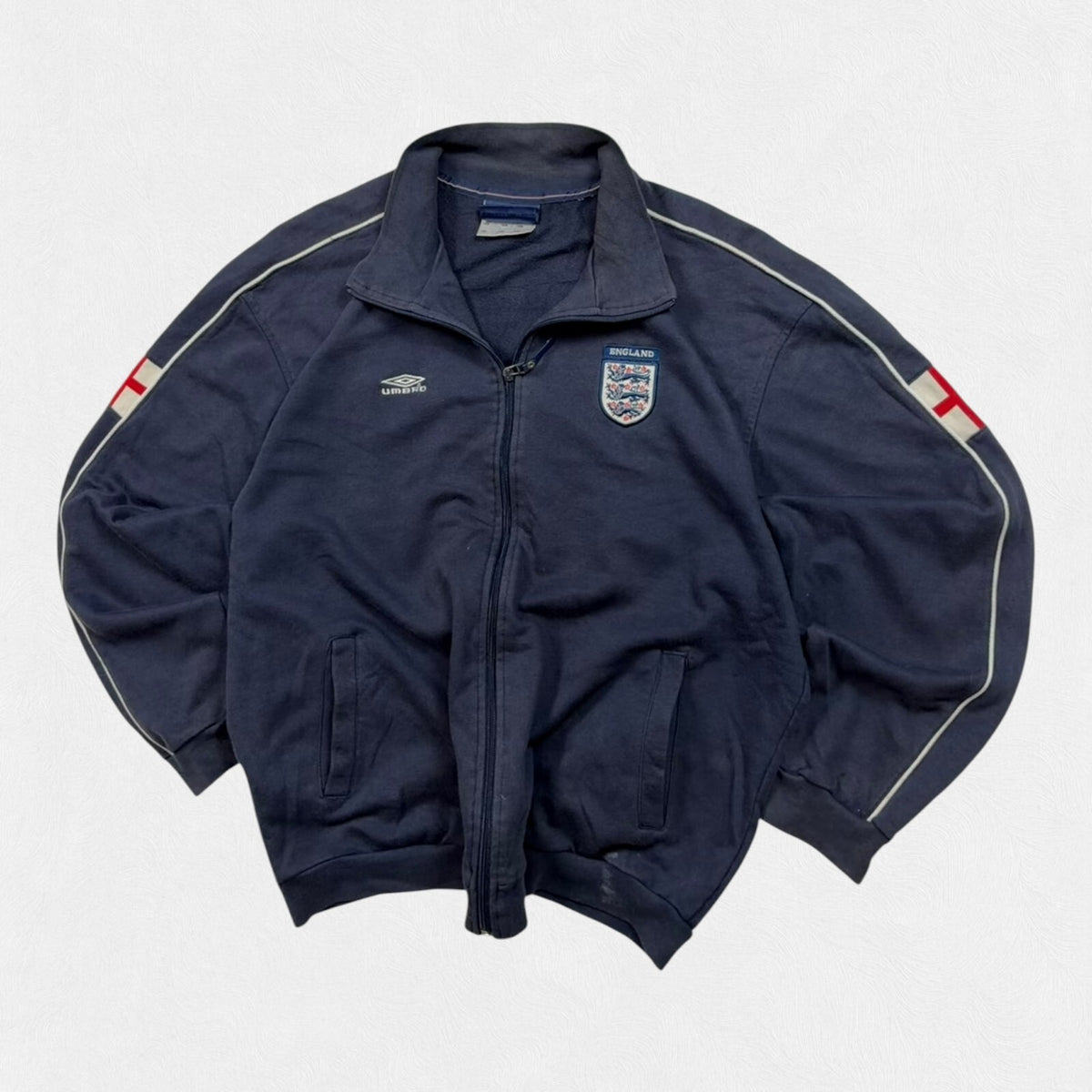 Vintage England 2002-04 Umbro football track top (L)