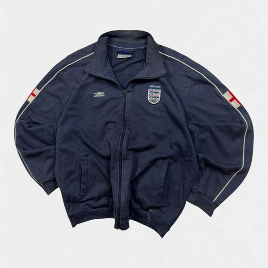 Vintage England 2002-04 Umbro football track top (L)