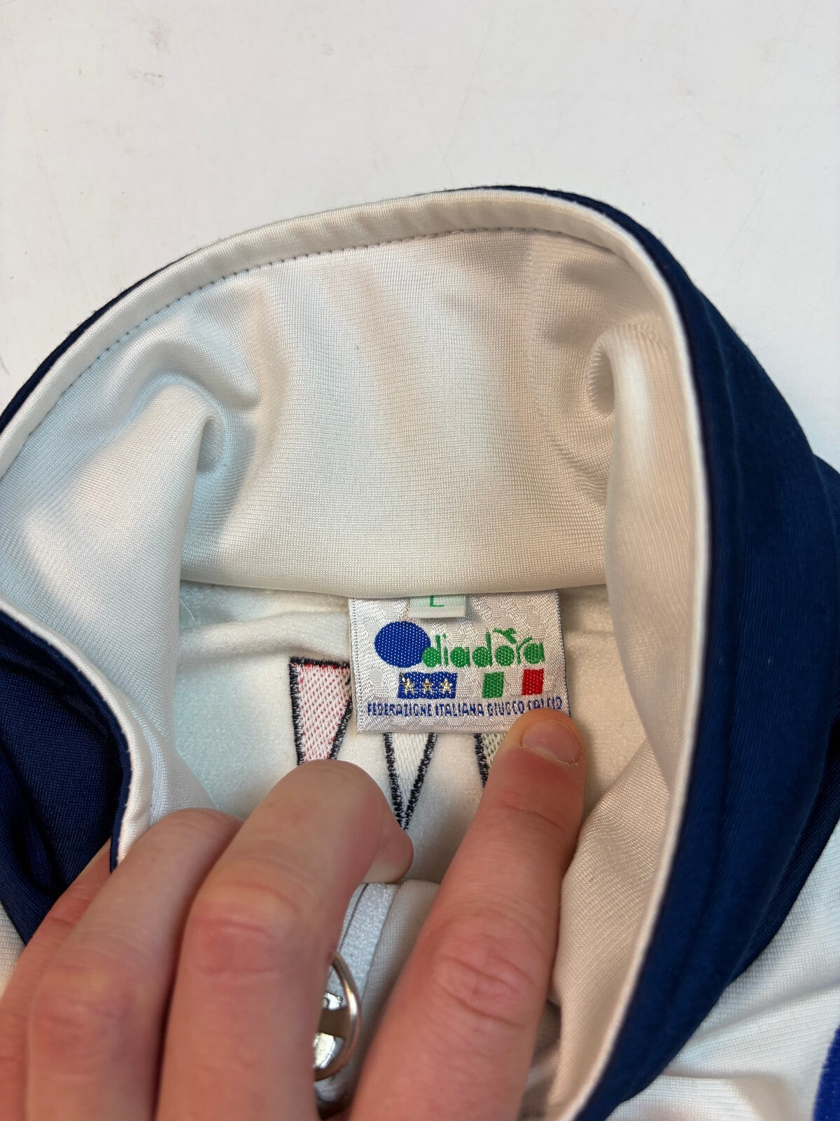 Vintage 90s Italy Diadora football track jacket (L)