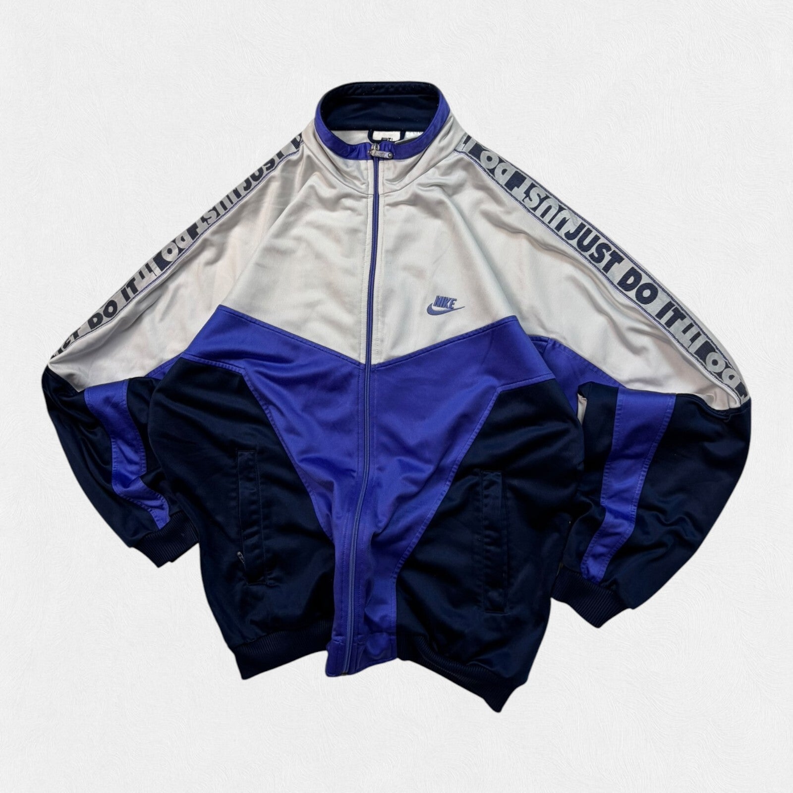 Vintage 90s Nike colour block side stripe full tracksuit (L)