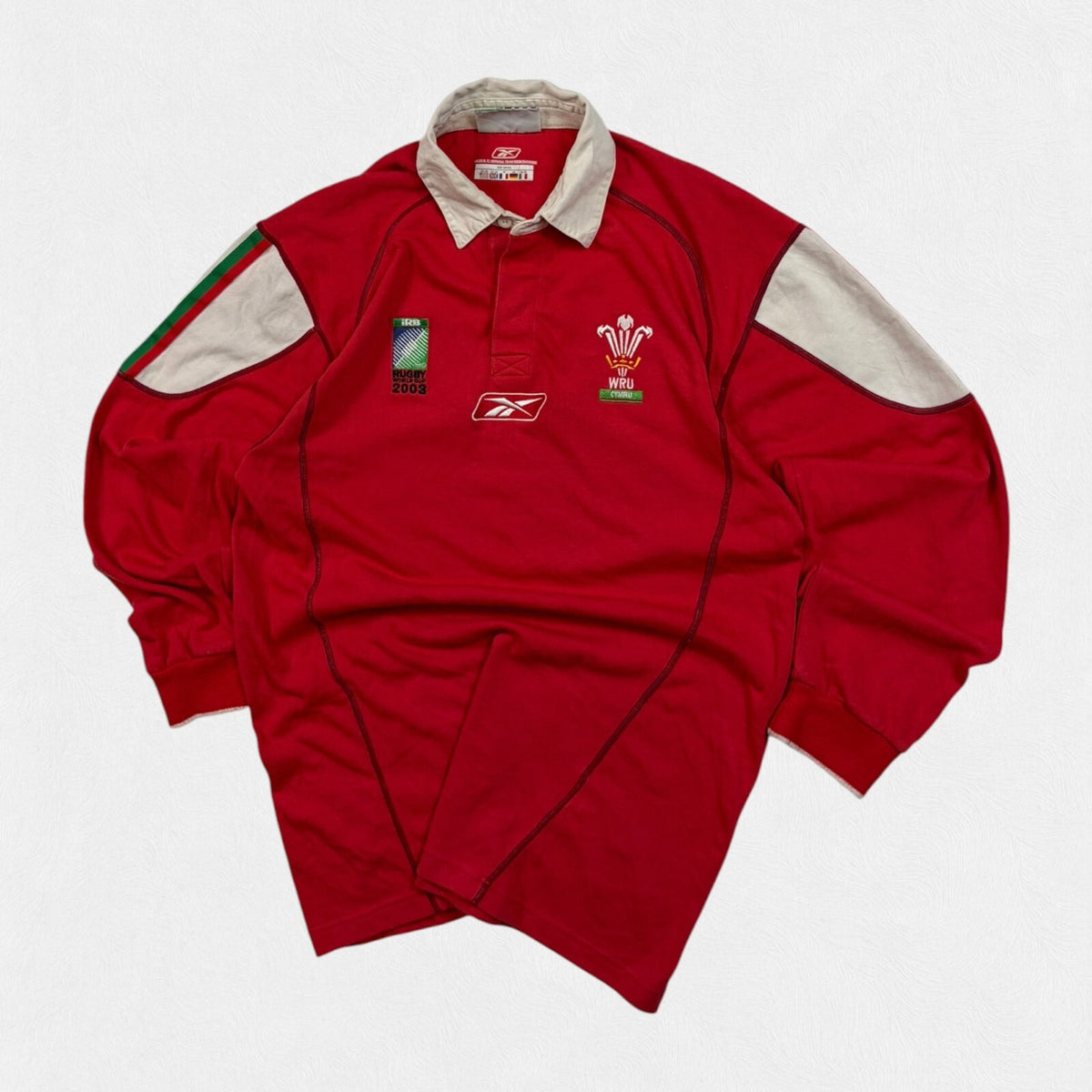 Vintage Wales 2003 world cup Reebok rugby shirt (S)