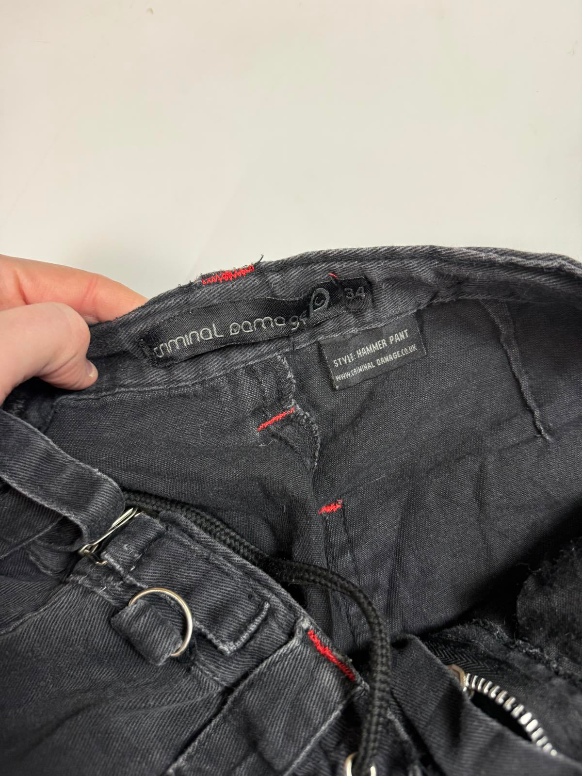 Vintage Criminal damage goth punk baggy Jeans (W32)