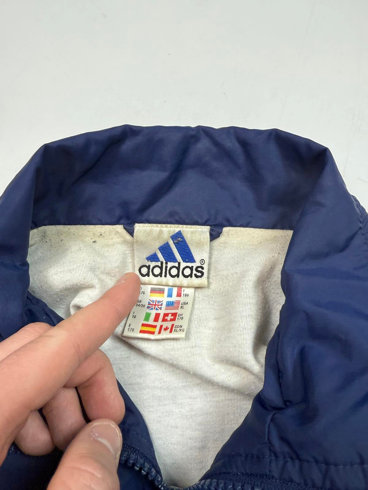 Vintage 90s Adidas colour block track jacket (S)