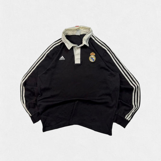 Vintage Real Madrid 2004/05 Adidas football rugby polo shirt (L)