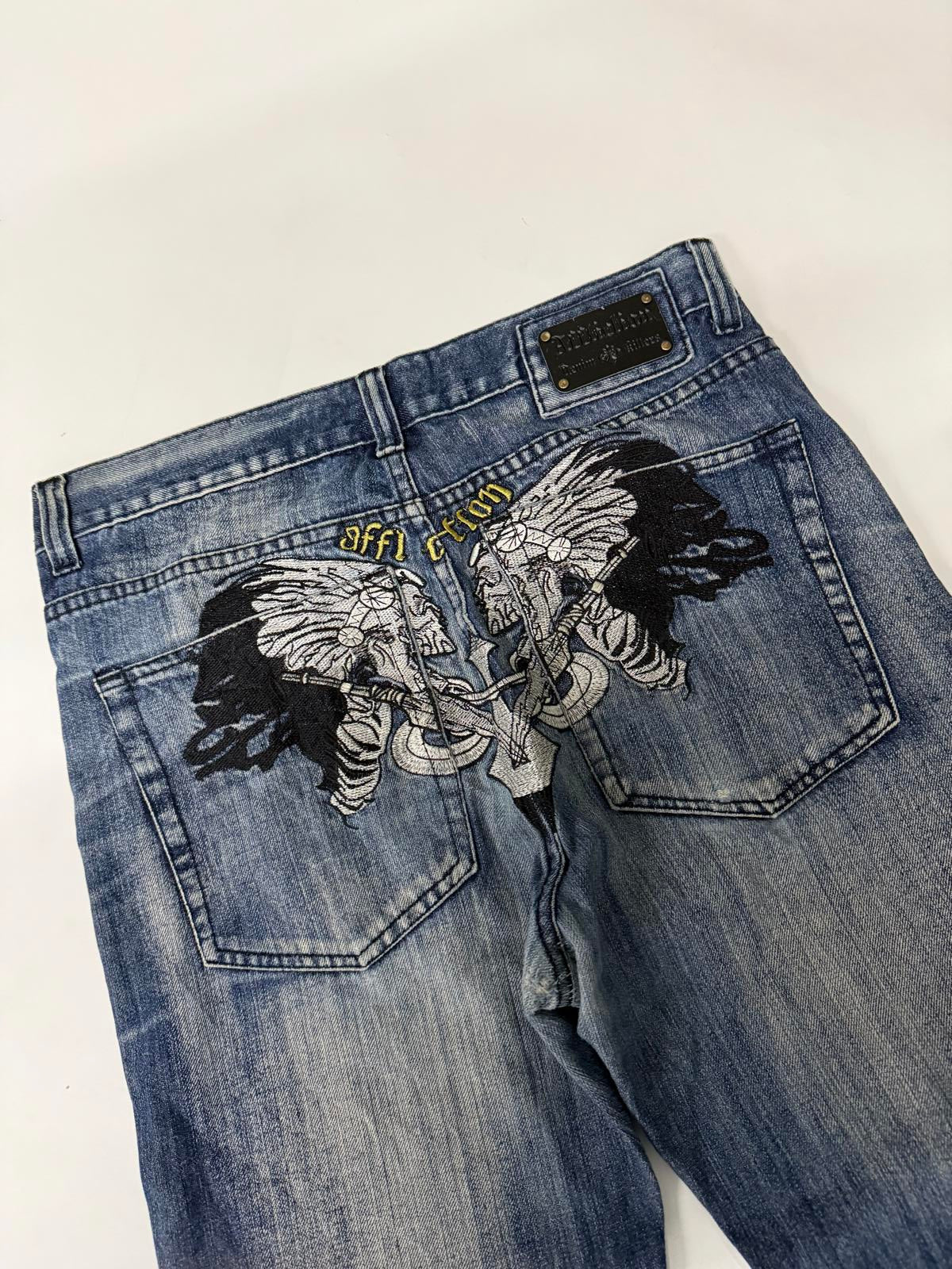 Vintage Y2K Affliction hip hop Jeans (W34)