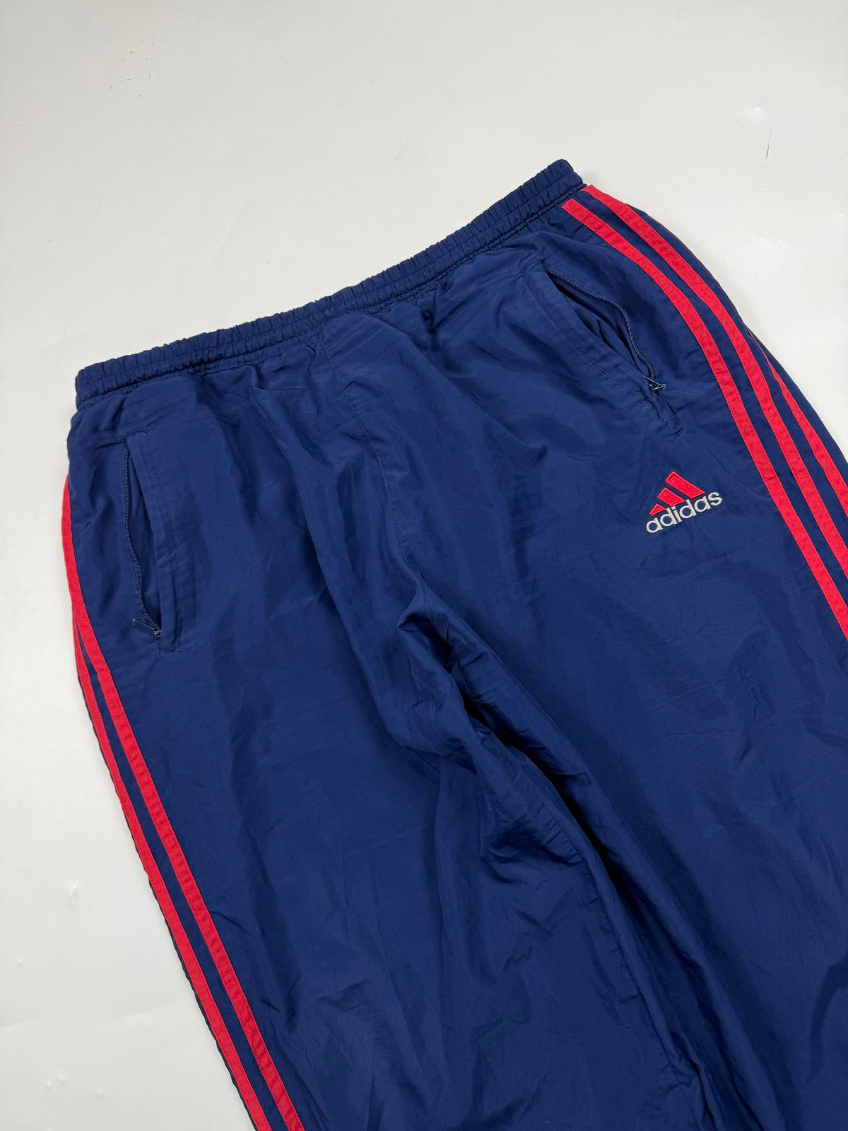 Vintage 90s adidas side stripe baggy track pants (XL)