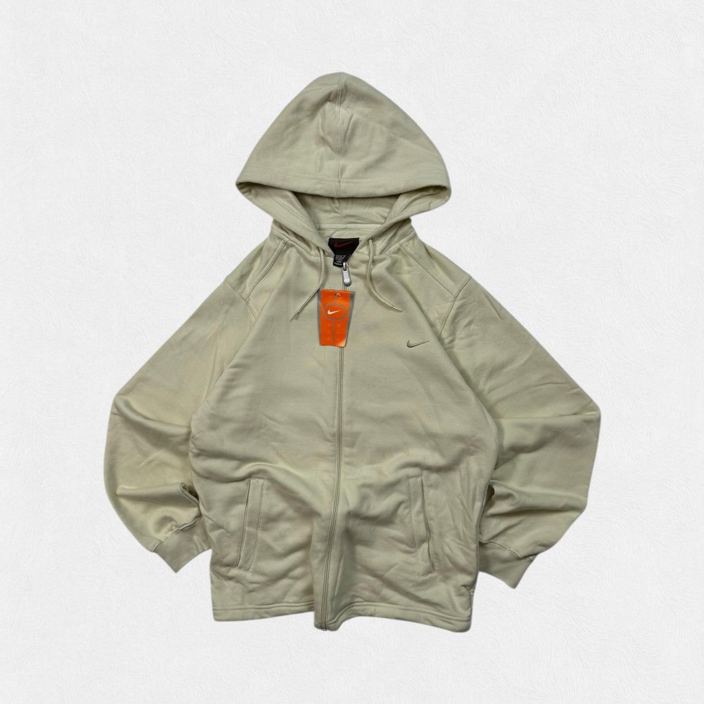 Vintage BNWT 90s Nike mini swoosh zip up hoodie (XS)
